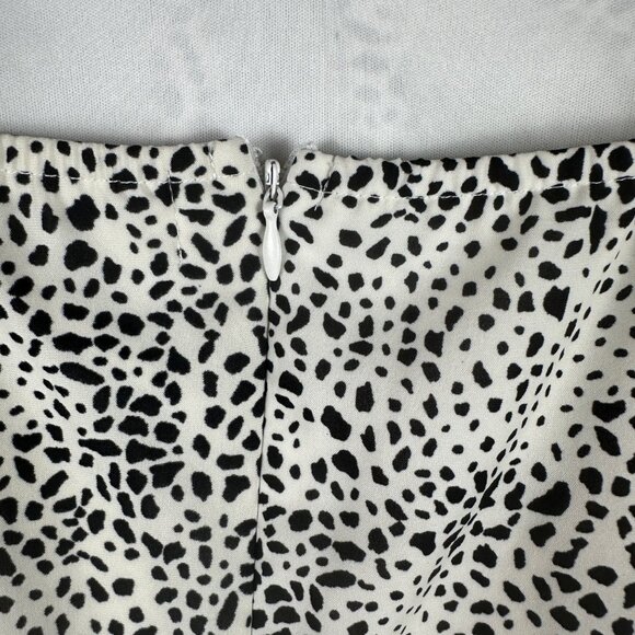 Dalmatian Print Sleeveless Ruffle Strap Romper Mod On Trend  Womens L Feminine - Picture 8 of 12